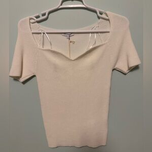 Crescent Cream Knit Top